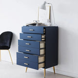 Narre 4 Drawer Dresser Modern Wood Storage Chest Accent Cabinet for Bedroom Blue