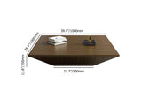 Modern Wood Coffee Table with Storage Square Drum Coffee Table with 1-Drawer Walnut