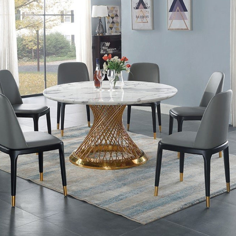 Modern Upholstered Gray PU Dining Table Chair (Set of 2) Gray