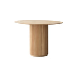 Japandi Round Small Dining Table for 2 Person Natural Wood Tabletop Natural