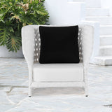All-Weather Patio Club Chair Rattan Outdoor Club Chair with Cushion & Pillow White