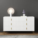 Beautiful Cream Color Dresser Cabinet with 6 Drawers - Perfect Bedside Storage Solution White