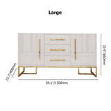 Stovf Wood Kitchen Sideboard with Drawers Modern Sideboard Buffet White