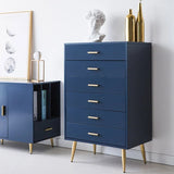 Narre 4 Drawer Dresser Modern Wood Storage Chest Accent Cabinet for Bedroom Blue