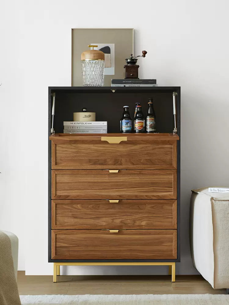 Mid Century Walnut Dressers with Deep Drawers Walnut