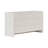 apandi Cream White Dresser Nordic Arch Chest of Drawers Storage Cabinet 9
