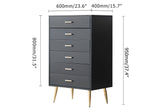 Narre 4 Drawer Dresser Modern Wood Storage Chest Accent Cabinet for Bedroom Black