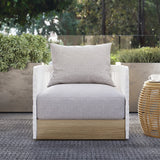 White Black Woven Rope Outdoor Swivel Chair Sofa 360 Degree Rotatable Coastal Patio Armchair White