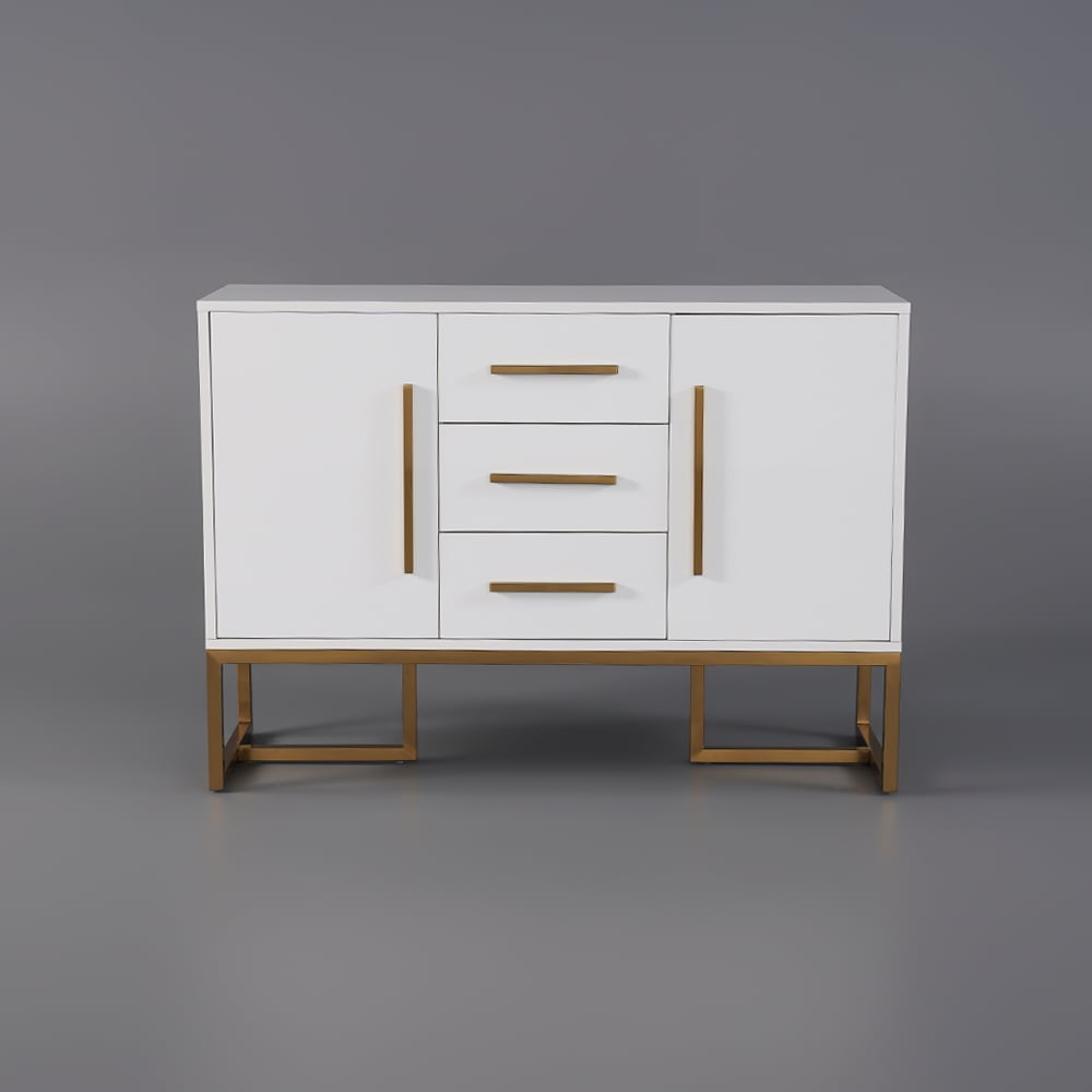 Stovf Wood Kitchen Sideboard with Drawers Modern Sideboard Buffet White