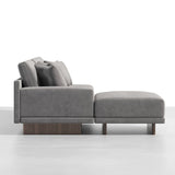 L-Shaped Modular Sectional Sofa Channel Tufted Chaise with Ottoman & Storage Gray