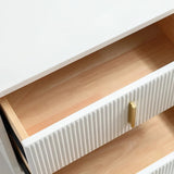 Beautiful Cream Color Dresser Cabinet with 6 Drawers - Perfect Bedside Storage Solution White