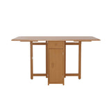 Modern Solid Wood Folding 5 Piece Dining Table Set for 4 Natural