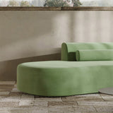 Curved Velvet Modular Sofa Sectional - Comfy Velvet Couch for Living Spaces Green