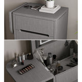 Versatile Mini Vanity Desk and Bedside Table Combo Black