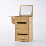 Versatile Mini Vanity Desk and Bedside Table Combo Natural