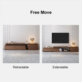 Fero Minimalist Rectangle Extendable TV Stand with 3 Drawers Up to 120" Walnut