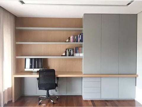 How To Design An Integrated Computer Desk And Bookcase?