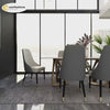 Modern Set of 2 Upholstered Faux Leather High Back Chair For Dining Table Gray