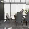 Modern Set of 2 Upholstered Faux Leather High Back Chair For Dining Table Gray
