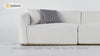 Curved White Sectional Sofa Upholstered 5-Seater Floor Sofa Faux-Fur Polyester White