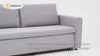 Sofa Bed Convertible Sleeper Couch Cotton & Linen Upholstery with Storage Beige
