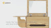 Versatile Mini Vanity Desk and Bedside Table Combo Natural
