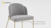 Linenic Modern Dining Chair Modern Cotton&Linen Upholstered Side Chair in Gold Gray