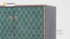 Modern Dining Room Blue Cabinet Scale Patterned Sideboard Buffet with Doors & Shelves 59.1"W x 15.7"D x 36.2"H