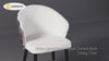 Upholstered Velvet Dining Chair Curved Back Modern Arm Chair White