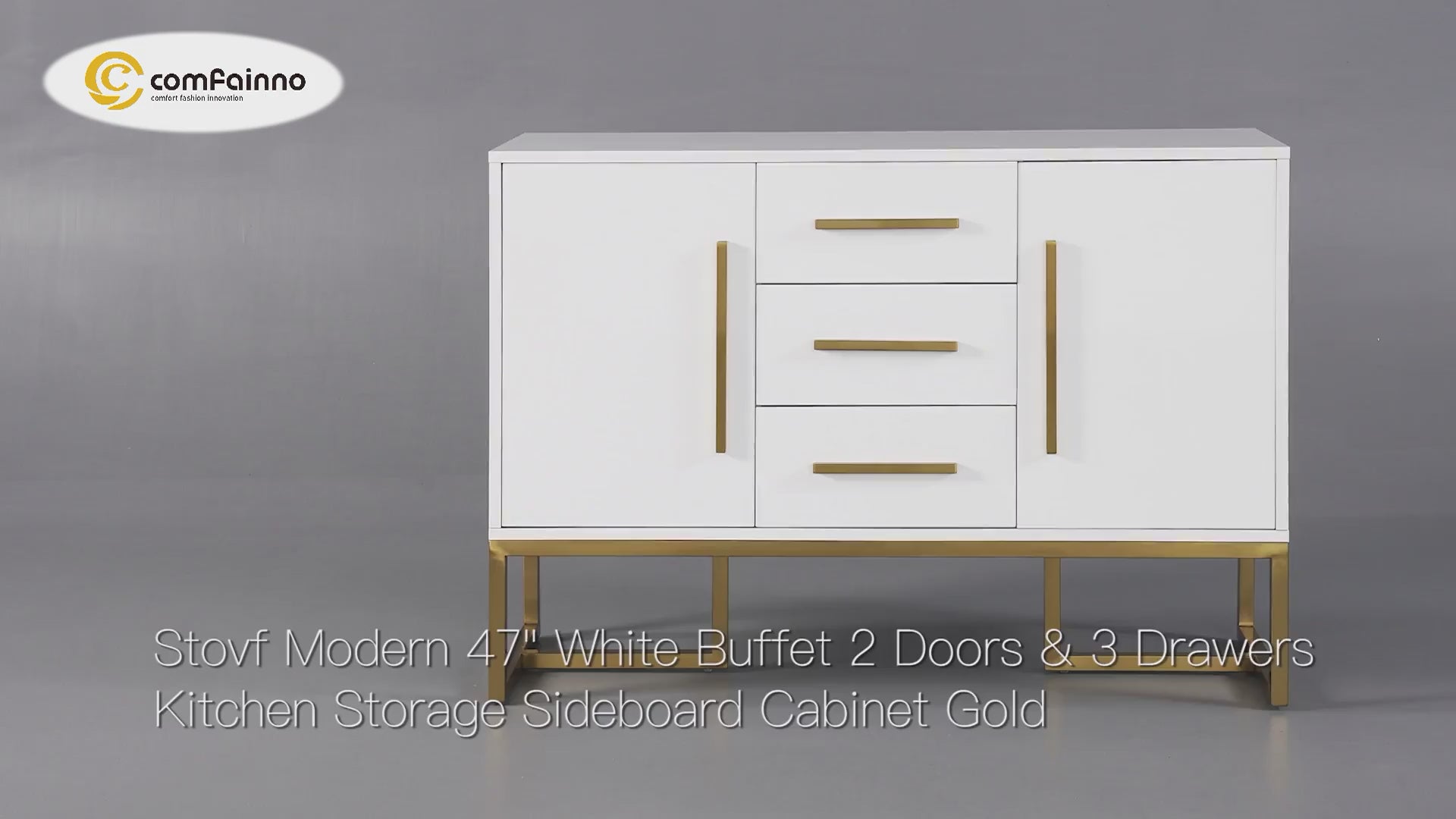 Stovf Wood Kitchen Sideboard with Drawers Modern Sideboard Buffet White