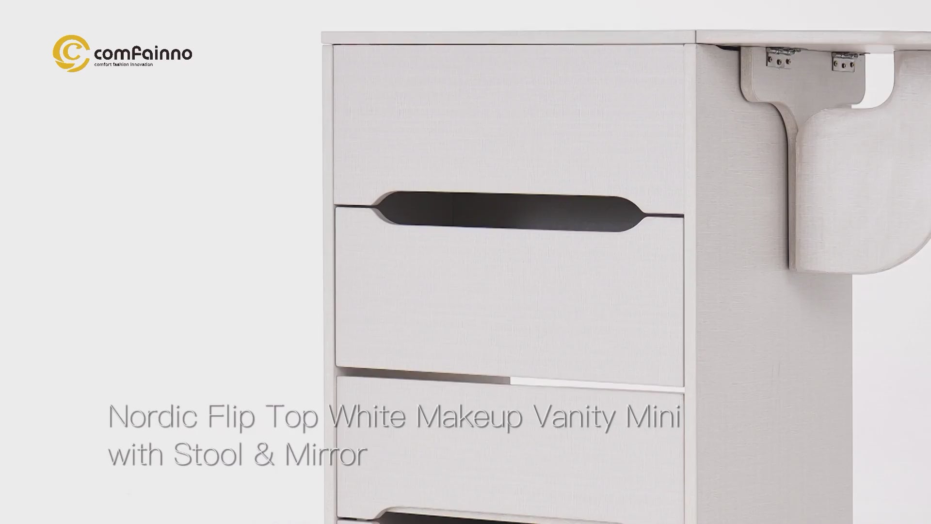 Versatile Mini Vanity Desk and Bedside Table Combo Black