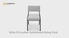 Industrial Upholstered Dining Chair White PU Leather Dining Chair (Set of 2) White